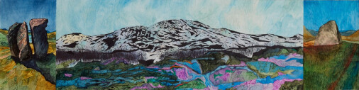 In the vicinity of Kaisepakte, 30x122cm, oil on canvas/panel, RM 2022