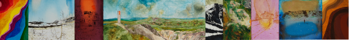 La plus grande ville du monde, oil on canvas/panel, 30x250 cm, RM 2021