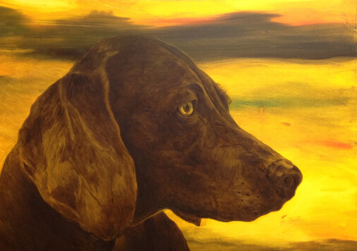 Golden, Oil on panel, 35x50 cm, RM 2013